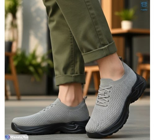 Кросівки чоловічі на літо (8 пар р.40-45) сірий  "KULIBABA"