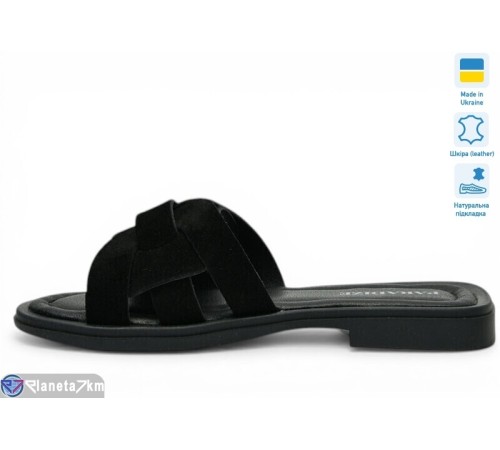 Шлепки жіночі на літо (6 пар р.36-40) чорний  "TIMUS-OPT"