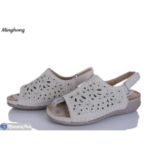 Босоніжки жіночі на літо (8 пар р.37-42) бежевий  "HORSE"