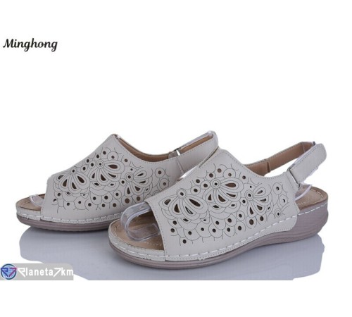 Босоніжки жіночі на літо (8 пар р.37-42) бежевий  "HORSE"