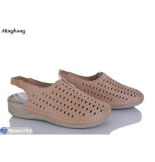 Босоніжки жіночі на літо (8 пар р.37-42) коричневий  "HORSE"