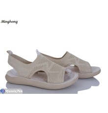 Босоніжки жіночі на літо (8 пар р.36-41) бежевий  "HORSE"