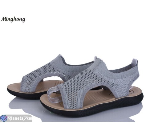 Босоніжки жіночі на літо (8 пар р.37-42) сірий  "HORSE"