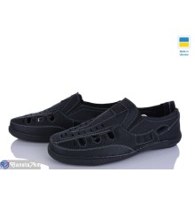 Туфлі чоловічі на літо (8 пар р.40-45) чорний  "OLLA"