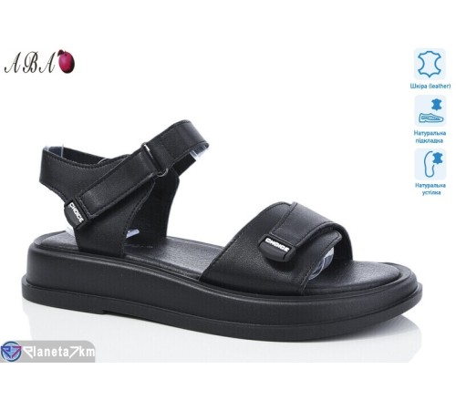 Босоніжки жіночі на літо (8 пар р.36-41) чорний  "Aba"