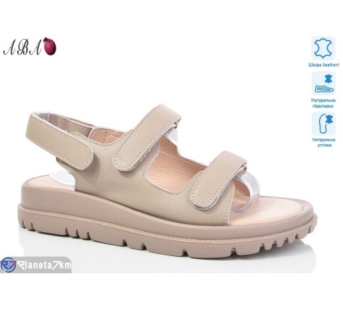 Босоніжки жіночі на літо (8 пар р.36-41) коричневий  "Aba"