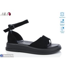 Босоніжки жіночі на літо (8 пар р.36-41) чорний  "Aba"