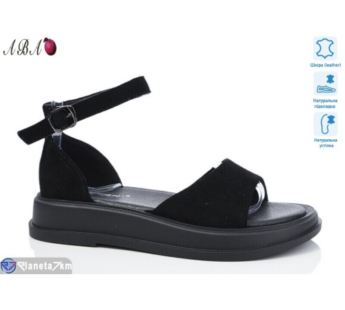 Босоніжки жіночі на літо (8 пар р.36-41) чорний  "Aba"