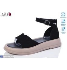 Босоніжки жіночі на літо (8 пар р.36-41) чорний  "Aba"