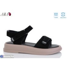 Босоніжки жіночі на літо (8 пар р.36-41) чорний  "Aba"