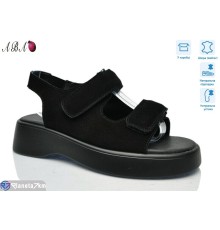 Босоніжки жіночі на літо (8 пар р.36-41) чорний  "Aba"