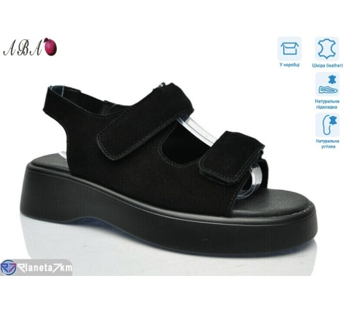 Босоніжки жіночі на літо (8 пар р.36-41) чорний  "Aba"
