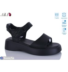 Босоніжки жіночі на літо (8 пар р.36-41) чорний  "Aba"