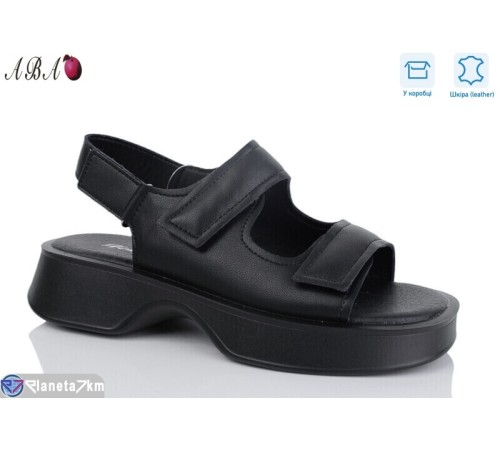 Босоніжки жіночі на літо (8 пар р.36-41) чорний  "Aba"