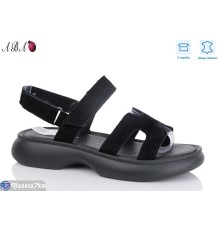 Босоніжки жіночі на літо (8 пар р.36-41) чорний  "Aba"