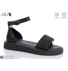 Босоніжки жіночі на літо (8 пар р.36-41) чорний  "Aba"