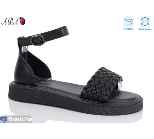 Босоніжки жіночі на літо (8 пар р.36-41) чорний  "Aba"