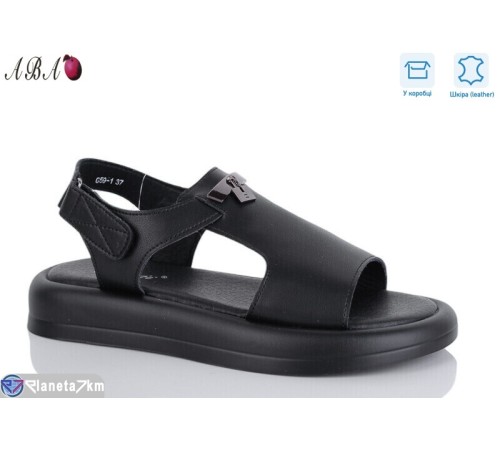 Босоніжки жіночі на літо (8 пар р.36-41) чорний  "Aba"