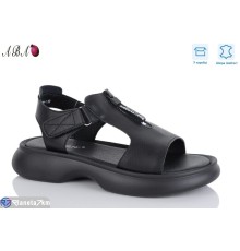 Босоніжки жіночі на літо (8 пар р.36-41) чорний  "Aba"