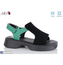 Босоніжки жіночі на літо (8 пар р.36-41) чорний  "Aba"