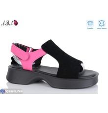 Босоніжки жіночі на літо (8 пар р.36-41) чорний  "Aba"