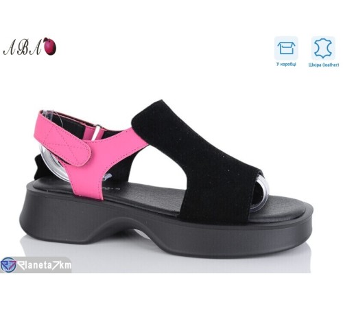 Босоніжки жіночі на літо (8 пар р.36-41) чорний  "Aba"