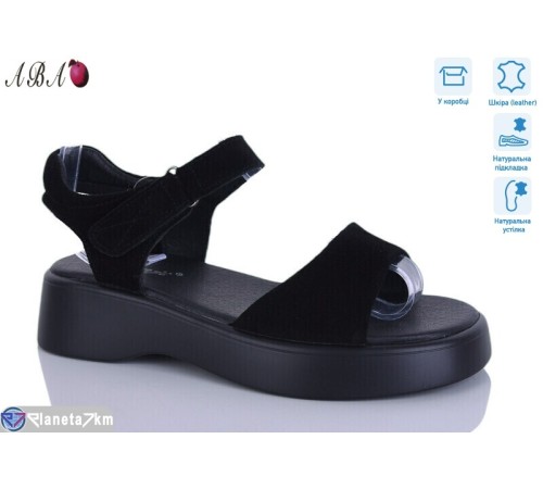 Босоніжки жіночі на літо (8 пар р.36-41) чорний  "Aba"
