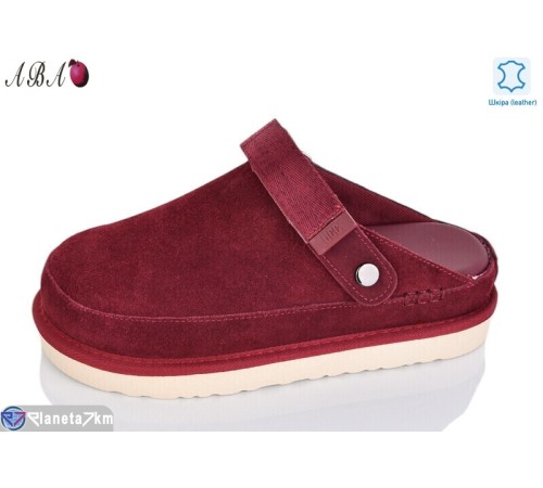 Шлепки жіночі на літо (8 пар р.36-40) бордовий  "Aba"