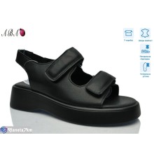 Босоніжки жіночі на літо (8 пар р.36-41) чорний  "Aba"