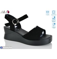 Босоніжки жіночі на літо (8 пар р.36-41) чорний  "Aba"