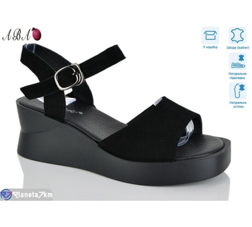 Босоніжки жіночі на літо (8 пар р.36-41) чорний  "Aba"