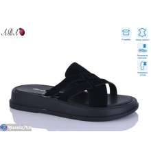 Шлепки жіночі на літо (8 пар р.36-41) чорний  "Aba"