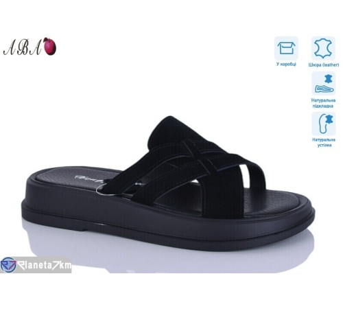 Шлепки жіночі на літо (8 пар р.36-41) чорний  "Aba"