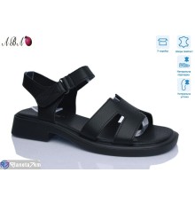 Босоніжки жіночі на літо (8 пар р.36-41) чорний  "Aba"