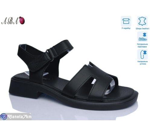 Босоніжки жіночі на літо (8 пар р.36-41) чорний  "Aba"