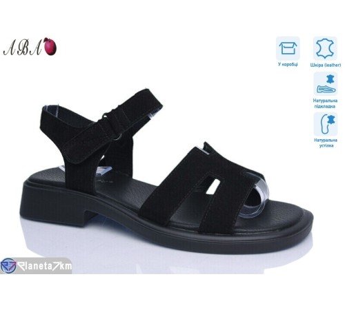 Босоніжки жіночі на літо (8 пар р.36-41) чорний  "Aba"