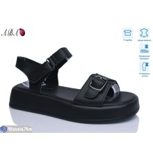 Босоніжки жіночі на літо (8 пар р.36-41) чорний  "Aba"