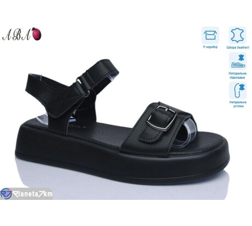 Босоніжки жіночі на літо (8 пар р.36-41) чорний  "Aba"