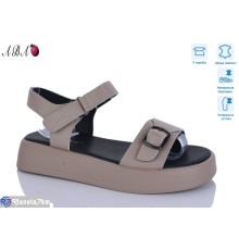 Босоніжки жіночі на літо (8 пар р.36-41) коричневий  "Aba"