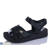 Босоніжки жіночі на літо (8 пар р.37-42) чорний  "KANGO"