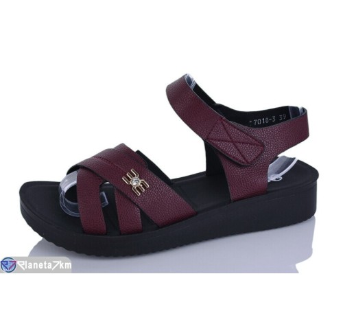 Босоніжки жіночі на літо (8 пар р.37-42) бордовий  "KANGO"