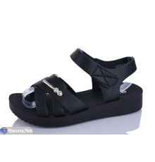 Босоніжки жіночі на літо (8 пар р.37-42) чорний  "KANGO"