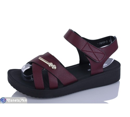 Босоніжки жіночі на літо (8 пар р.37-42) бордовий  "KANGO"