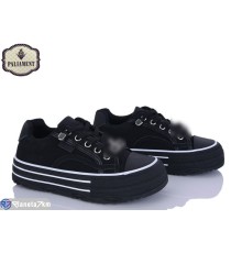 Дитячі кеди на весну/осінь (8 пар р.32-37) чорний  "PALIAMENT"