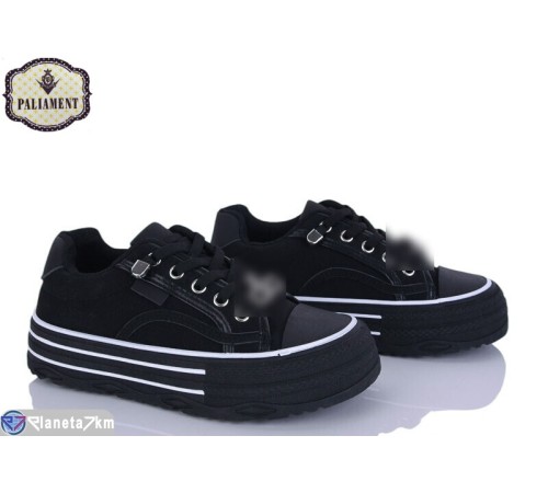 Дитячі кеди на весну/осінь (8 пар р.32-37) чорний  "PALIAMENT"