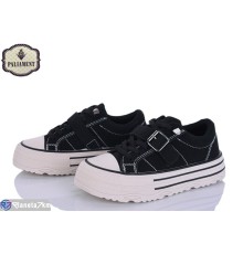 Дитячі кеди на весну/осінь (8 пар р.32-37) чорний  "PALIAMENT"