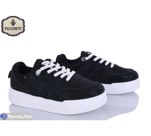 Дитячі кеди на весну/осінь (8 пар р.32-37) чорний  "PALIAMENT"