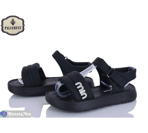 Дитячі босоніжки на весну/осінь (8 пар р.32-37) чорний  "PALIAMENT"