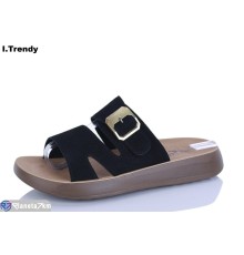 Шлепки жіночі на літо (8 пар р.36-41) чорний  "Trendy"