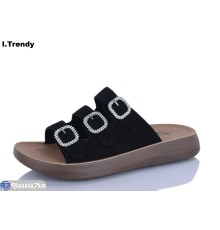 Шлепки жіночі на літо (8 пар р.36-41) чорний  "Trendy"